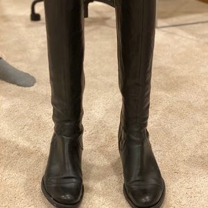 Below the Knee Black 1 Inch Heel boots